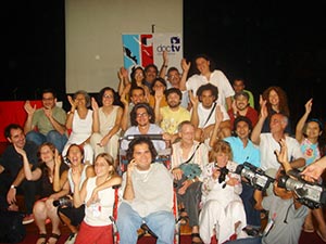 Participantes del Taller de Desarrollo de Proyectos DOCTV Latinoamérica I, en la sede de la Fundación del Nuevo Cine Latinoamericano
